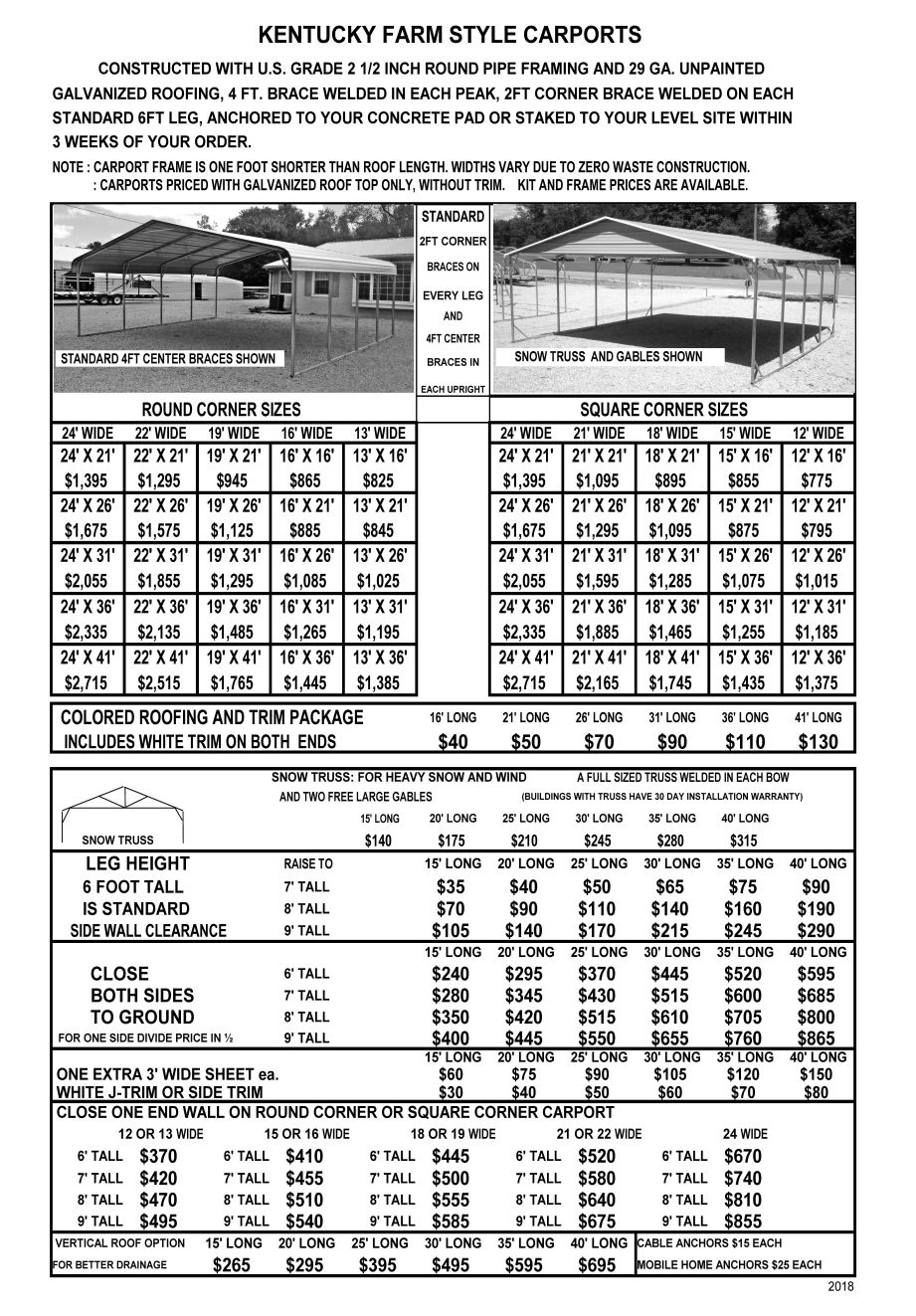 Farm Style Carports HANDI PORT